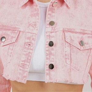 Pink Denim Jacket 100% cotton